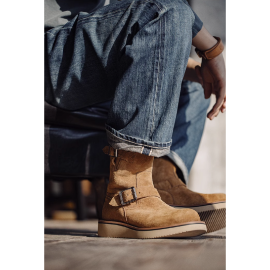 MAXWAY HIIWAYTASTY O'sメタルプレートエンジニアブーツ茶色 スローウェアライオン SLOW WEAR LION OB-8595H ブラウン ブーツ