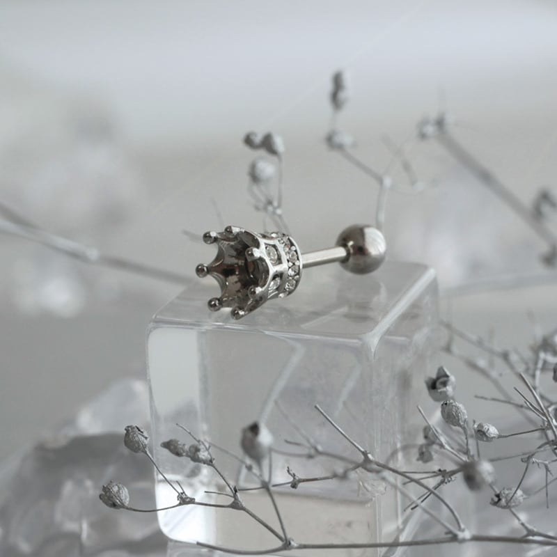 女王の証～Queen'spainクラウンティアラバーベルピアス | Queen's pain