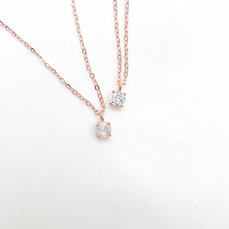 petit diamond stone necklace
