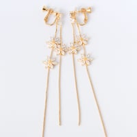 zirconia long flower Gold