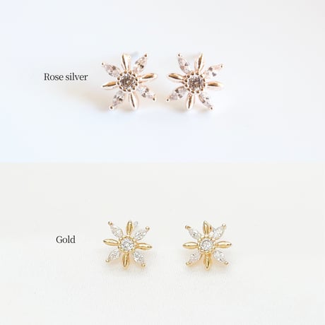 petit flower rose silver