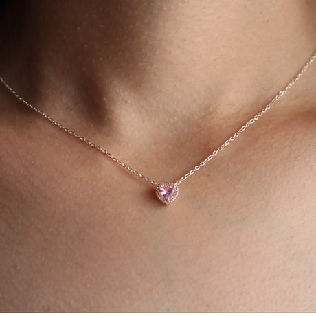 heart Heirō rose silver necklace