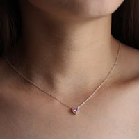 heart Heirō rose silver necklace
