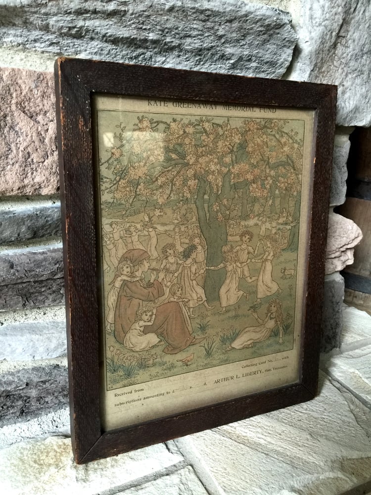Framed Kate Greenaway Print - ケイト・グリーナウェイ挿絵プリント
