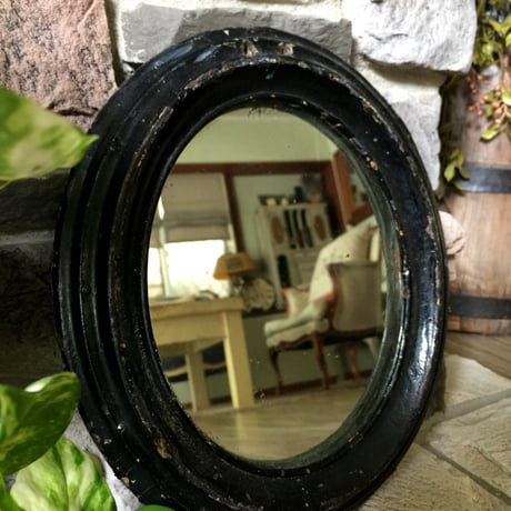 希少 vintage あけび 蔓細工 ウォールミラー オーバル 鏡 壁掛け 民藝