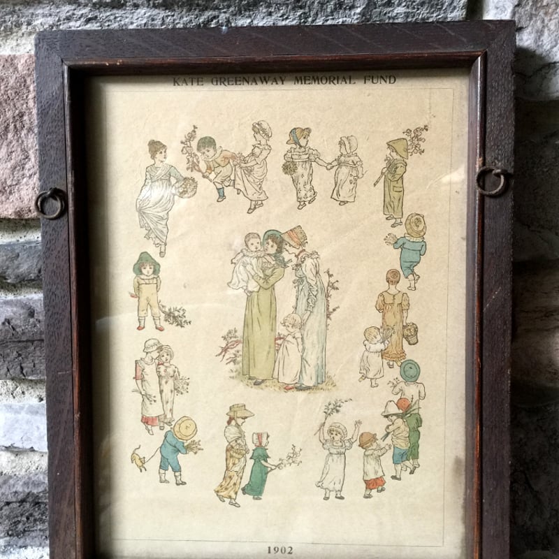 大人気 Framed Kate ケイト・グリーナウェイ挿絵 - Print Greenaway 洋書、外国語絵本