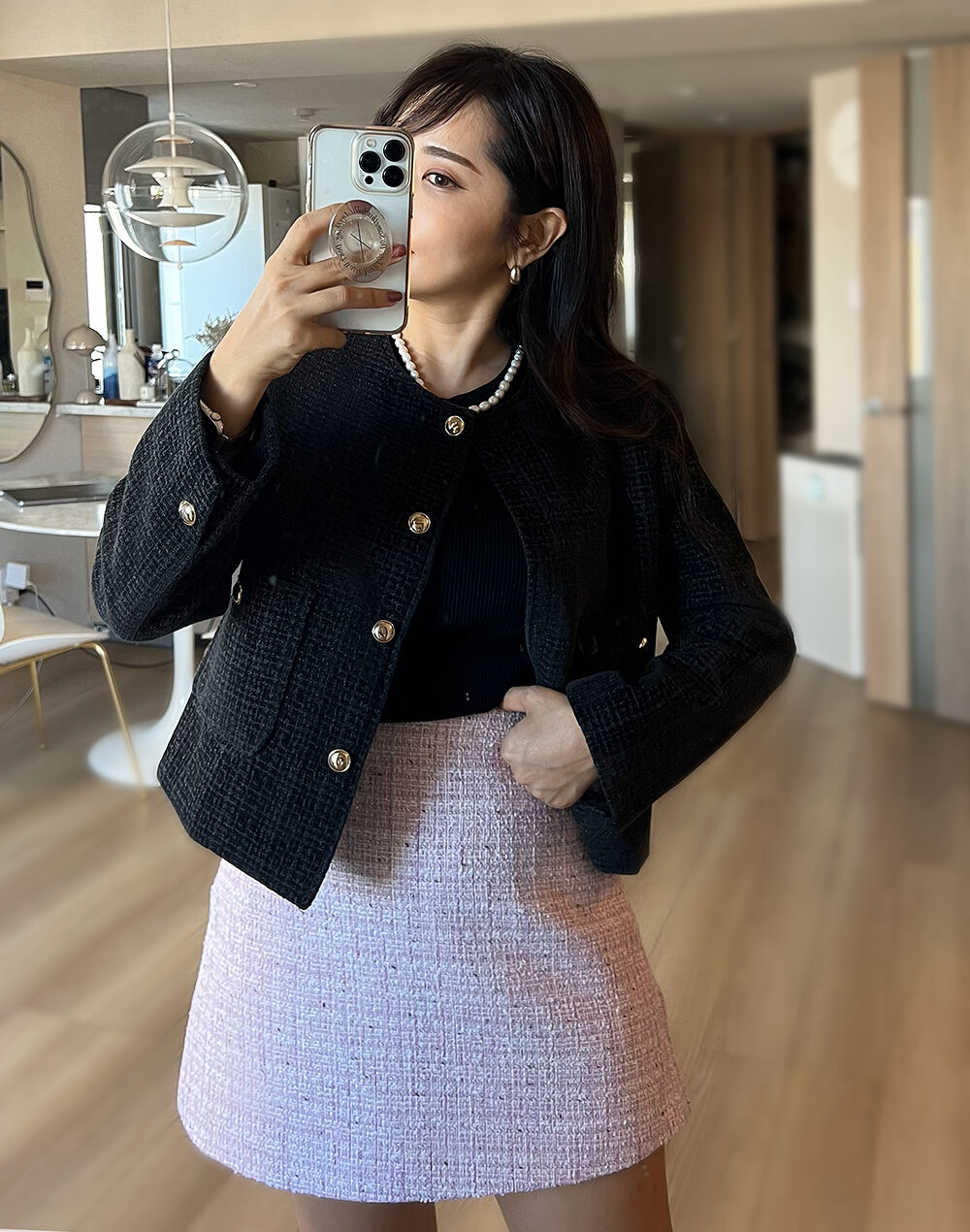 ゴールドボタンツイードジャケット（即納） | tokyomore 