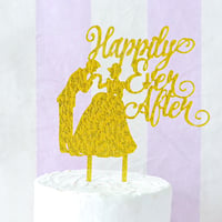 ウェディングケーキ お誕生日ケーキ アクリル ケーキトッパー グリッター ゴールド