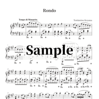 【楽譜022】（sheet music）Toshimitsu Koyama - Rondo in A major