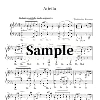 【楽譜008】（sheet music）Toshimitsu Koyama - Arietta in E flat major