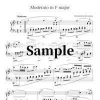 【楽譜007】（sheet music）Toshimitsu Koyama - Moderato in F major