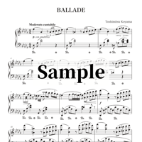 【楽譜017】（sheet music）Toshimitsu Koyama - Ballade in D flat major