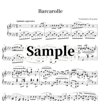 【楽譜006】（sheet music）Toshimitsu Koyama - Barcarolle in F minor