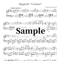 【楽譜005】（sheet music）Toshimitsu Koyama - Bagatelle “Cosmos”