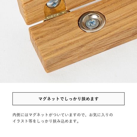 Lサイズ 壁掛けウッドバインダー 天然無垢材で作られたお洒落な壁掛けバインドホルダー oki-0010