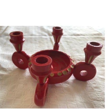 北欧　ヴィンテージ　クリスマス　アドベント　キャンドルホルダー　伝統工芸　ヘムスロイド　ボウル