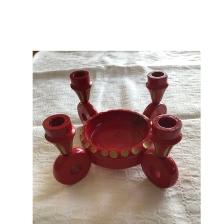 北欧　ヴィンテージ　クリスマス　アドベント　キャンドルホルダー　伝統工芸　ヘムスロイド　ボウル