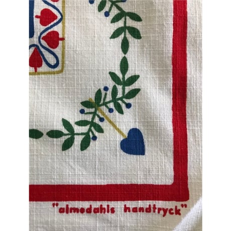 Almedahls handtryck アルメダールス　ハンドトリック　プリント　テーブルクロス