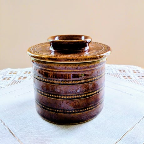 フランス Poterie du Berry ヴィンテージ　バターベル　バターケース　バターキーパー