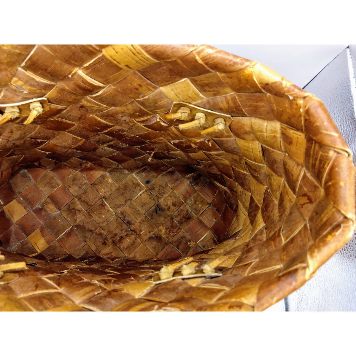 スウェーデン 伝統工芸品 白樺 トートバッグ A | 北欧生活古道具