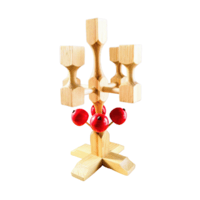 北欧　ヴィンテージ　クリスマス　アドベント　キャンドルホルダー　伝統工芸　ヘムスロイド 　木製りんご