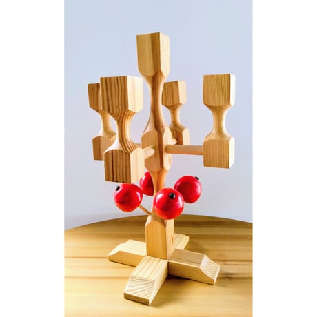 北欧　ヴィンテージ　クリスマス　アドベント　キャンドルホルダー　伝統工芸　ヘムスロイド 　木製りんご