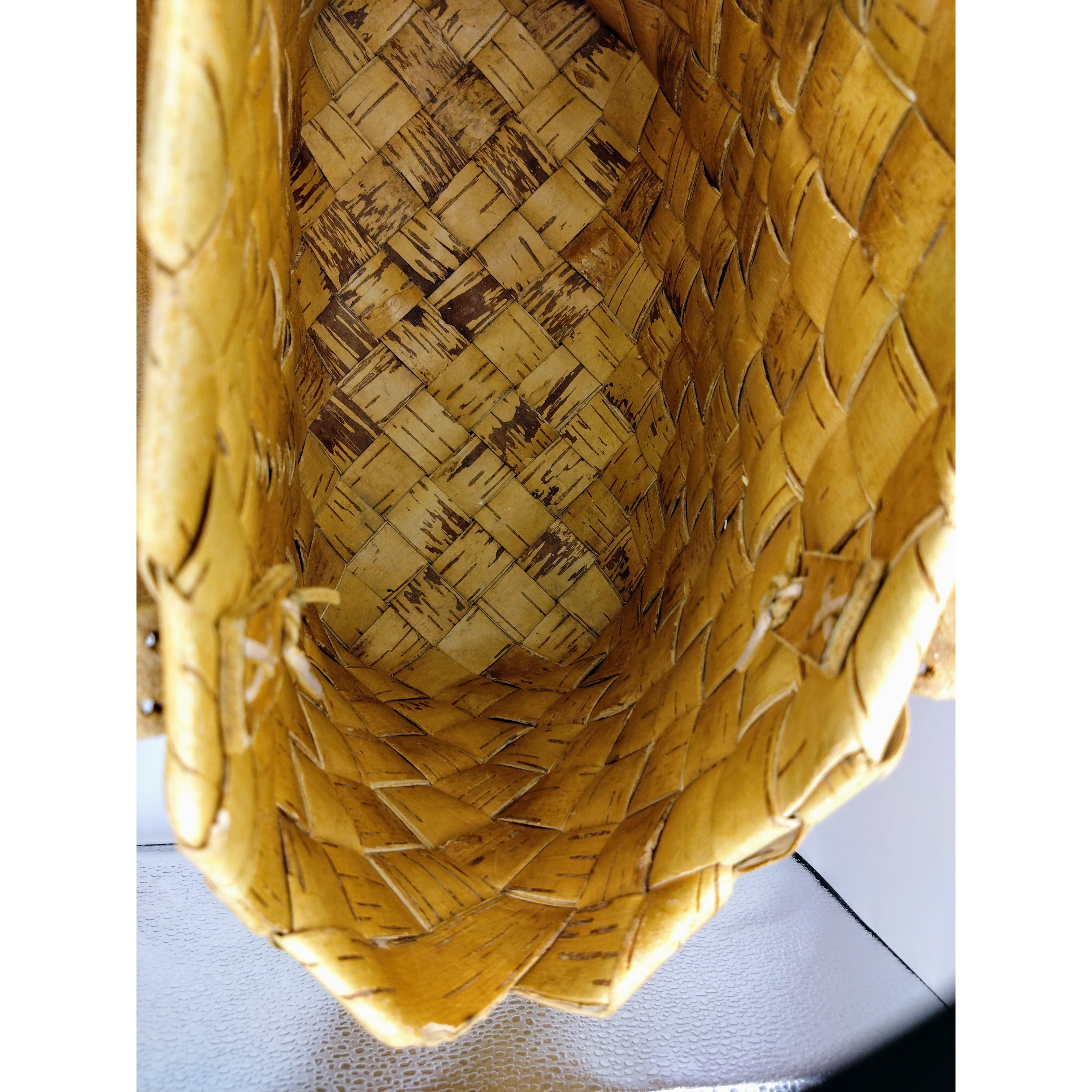 スウェーデン 伝統工芸品 白樺 トートバッグ B | 北欧生活古道具