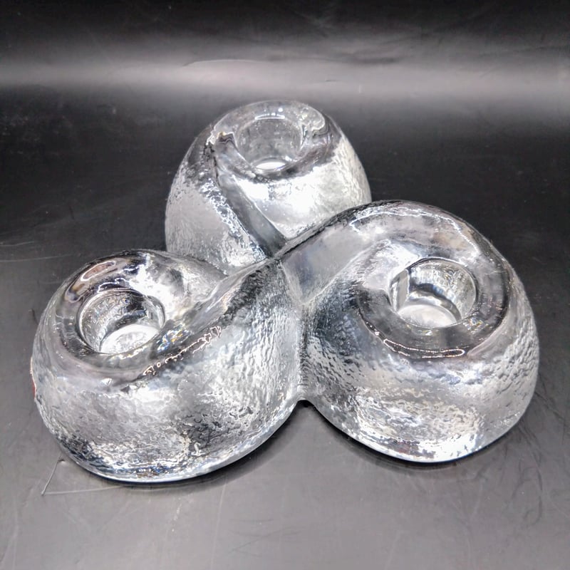 希少 Orrefors オレフォス クリスタル キャンドルホルダー