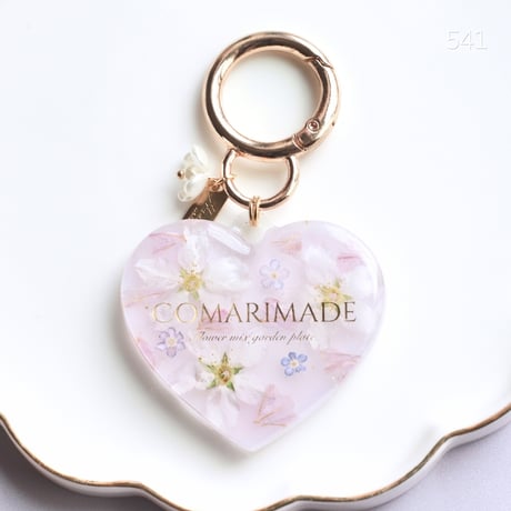 541 / Comarimade桜ミックスハートキーホルダー①