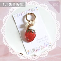 579 / いちごのまるごとじゃらじゃらキーホルダー①