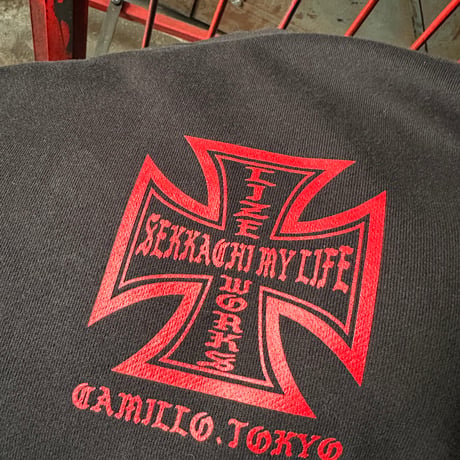 LxC FIRE CREWNECK SWEAT(BLACK)