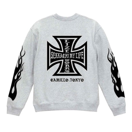 LxC FIRE CREWNECK SWEAT(GRAY)