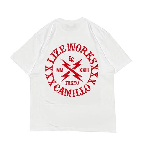 LIZEWORKS x CAMILLO collaboration Ｔshirt【WHITE/RED】