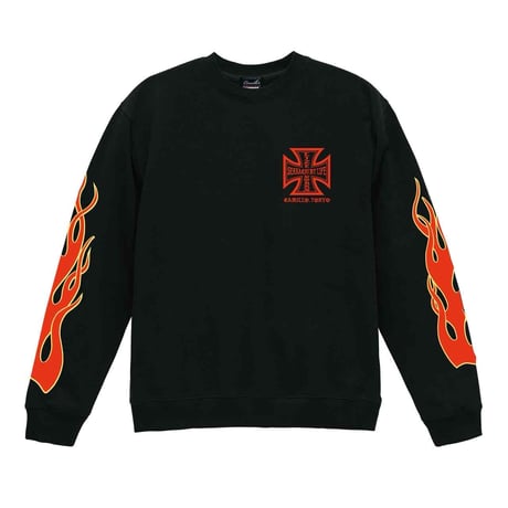 LxC FIRE CREWNECK SWEAT(BLACK)