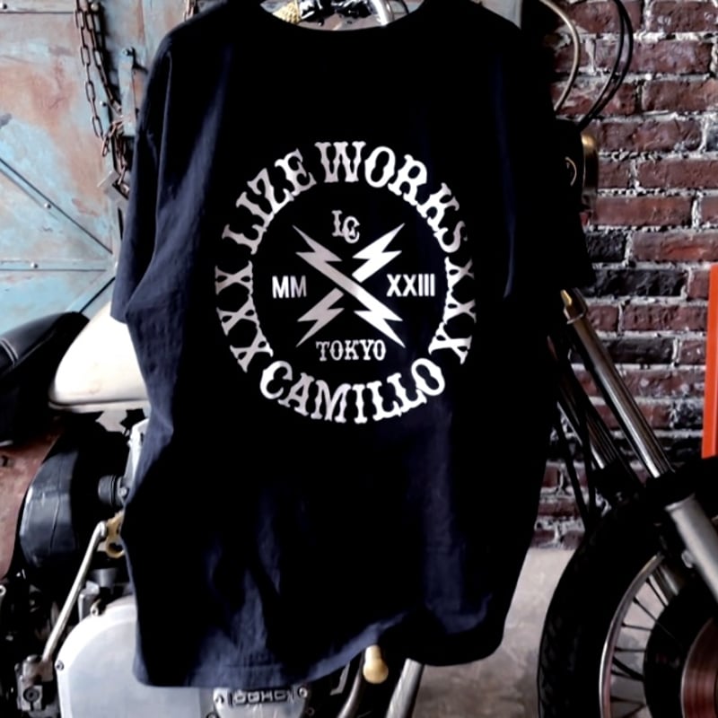 Y*e様 LIZEWORKS × CAMILLO パーカー Tシャツ ブラック LIZEWORKS x CAMILLO collaboration Tshirt【BLACK】