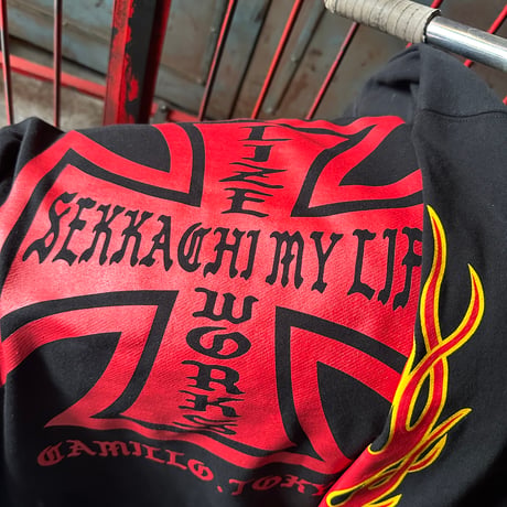 LxC FIRE CREWNECK SWEAT(BLACK)