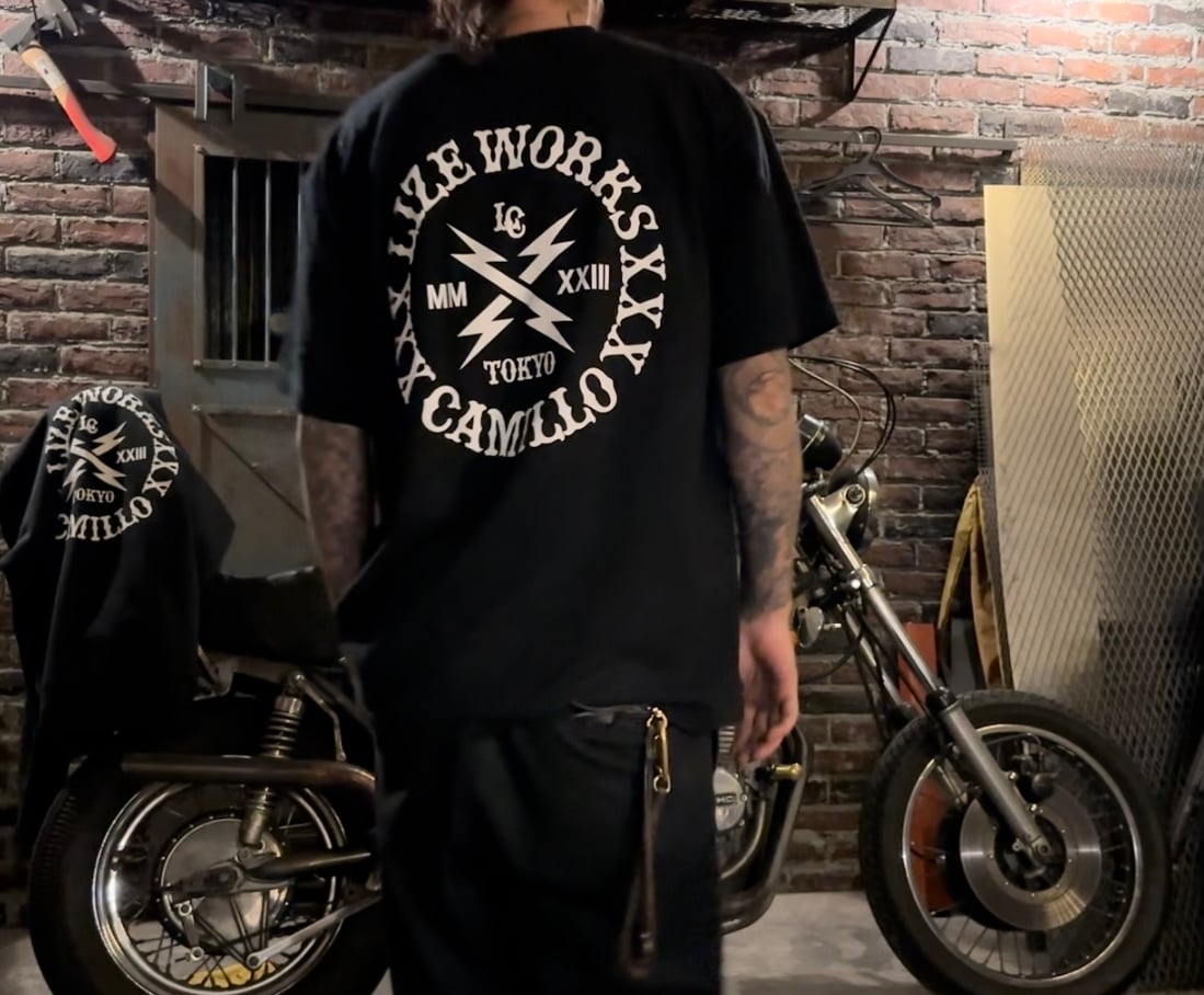 Y*e様 LIZEWORKS × CAMILLO パーカー Tシャツ ブラック LIZEWORKS x CAMILLO collaboration Tshirt【BLACK】