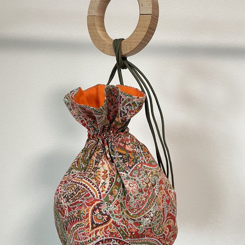 リバティ 巾着袋 小さめバック ミニポーチ パラコードバック 可愛い