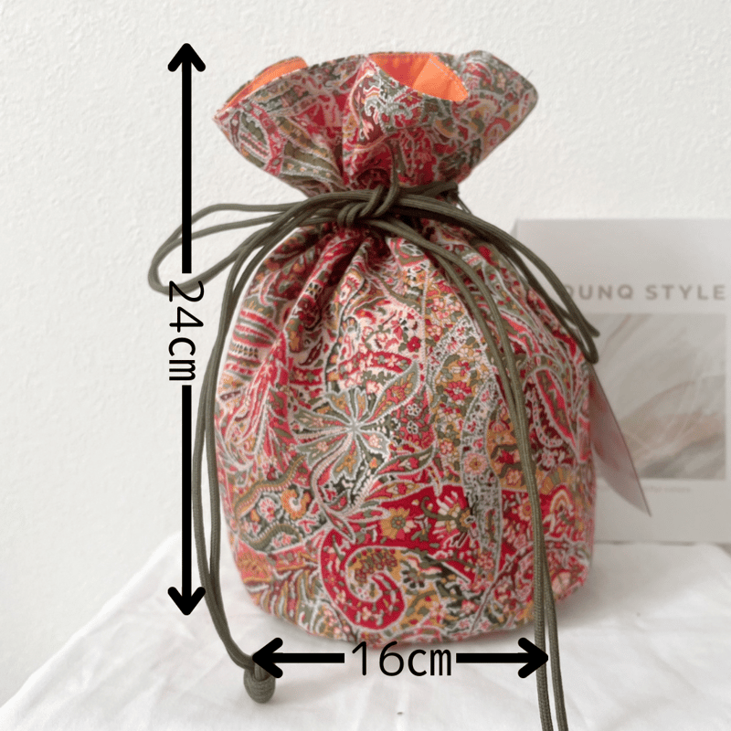 リバティ 巾着袋 小さめバック ミニポーチ パラコードバック 可愛い