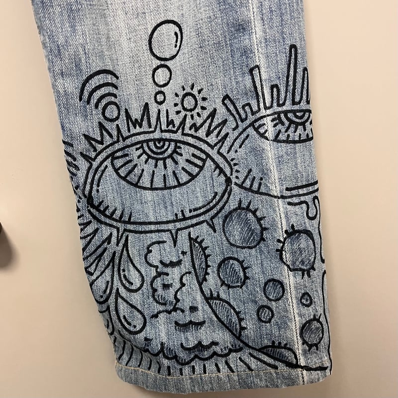 ペイントデニム】ryushow art pants No.1 | ryushowww art