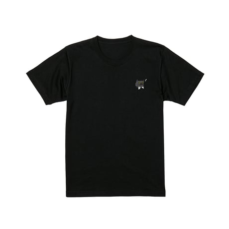 Smoking猫 刺繍TEE - BK