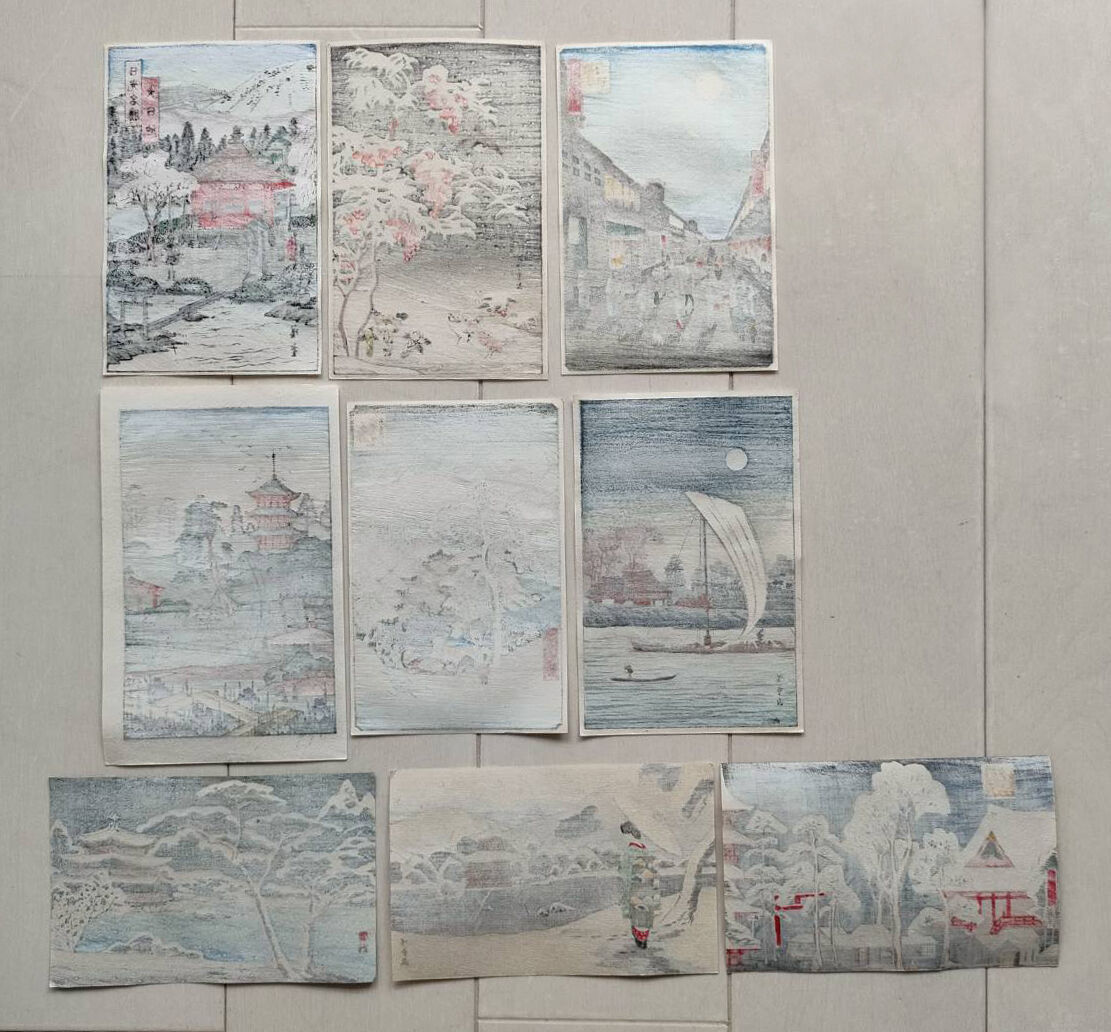 木版画 歌川広重 9ロット 日本製 はがきサイズ | hakusaisya 木版画 歌川広重 9ロット 日本製 はがきサイズ | hakusaisya