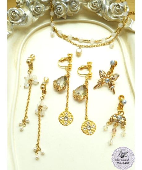 【The Sun of Water's surface earrings】水面に光る太陽イヤリング(ピアス)