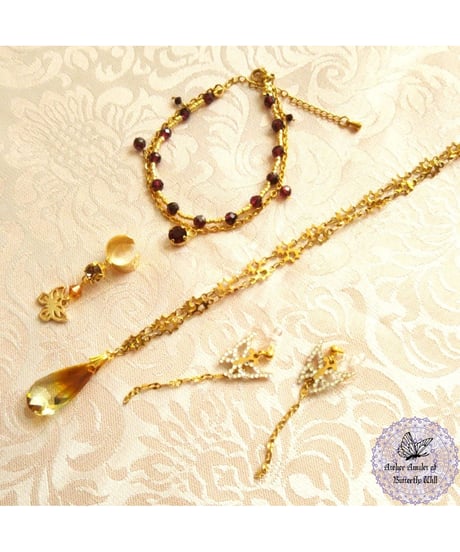 【Dear January Garnet bracelet】親愛なる薔薇柘榴石の意志ブレスレット