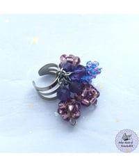 【Talisman of Midnight Purple earcuff】聖なる紫のお守りイヤーカフ