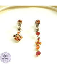 赫核の百合の意志のイヤリング(ピアス)【Izi sa Magma Ignis medius Fleur-de-lys Will earrings】