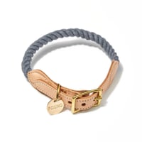 UP-CYCLED ROPE CAT & DOG COLLAR【 GREY 】