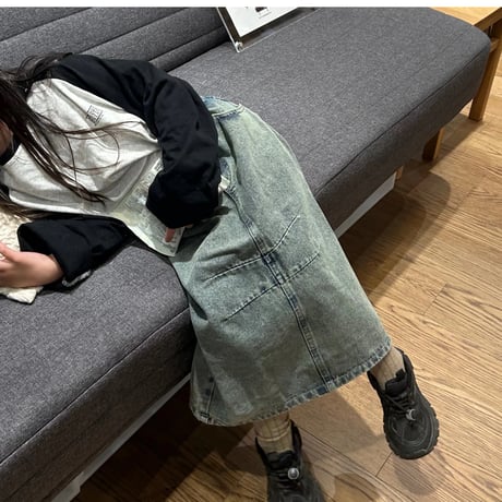 【即納】denim skirt(残り90sizeのみ)