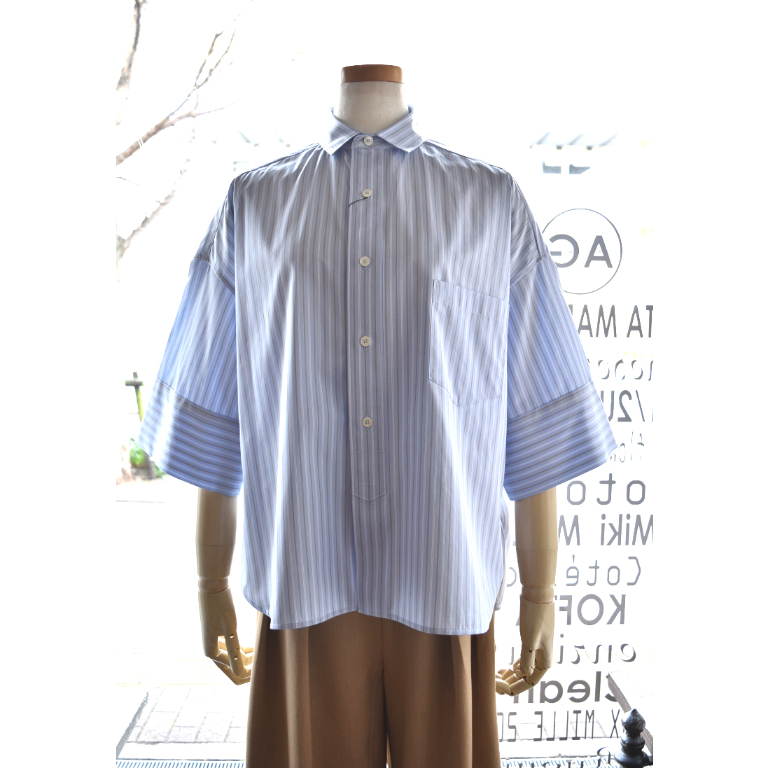 TICCA(ティッカ) 25S/S スクエア半袖ダブルカフスシャツ | junemie