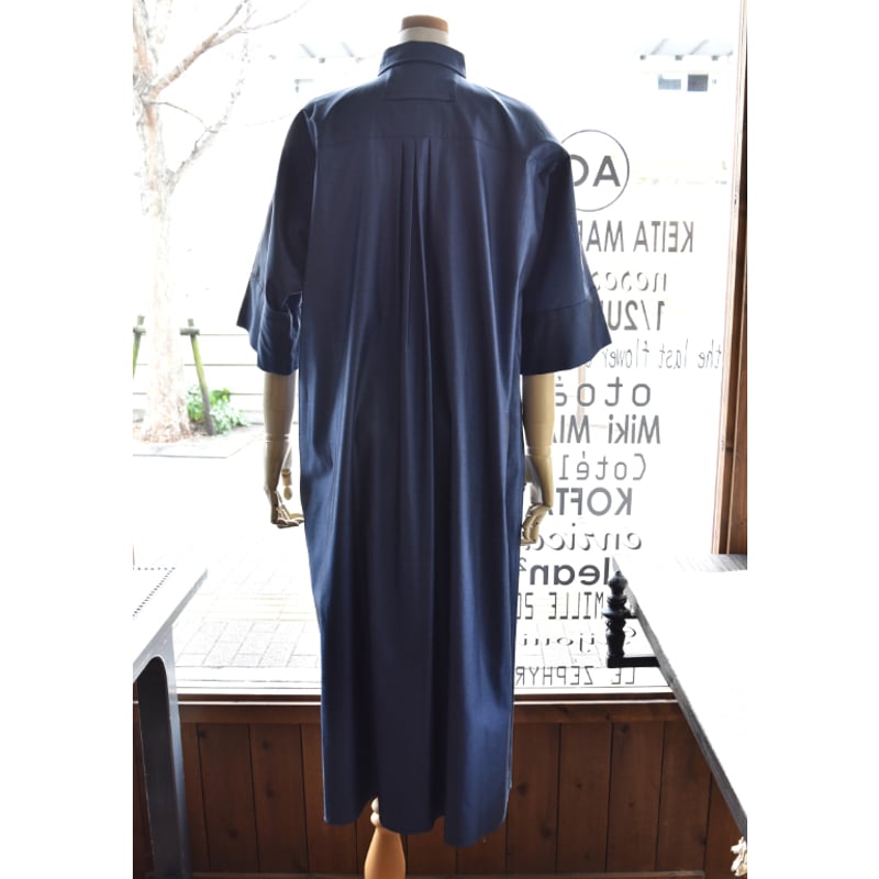 ティッカ シャツワンピース TICCA (ティッカ) ノーカラーナローシャツワンピース
